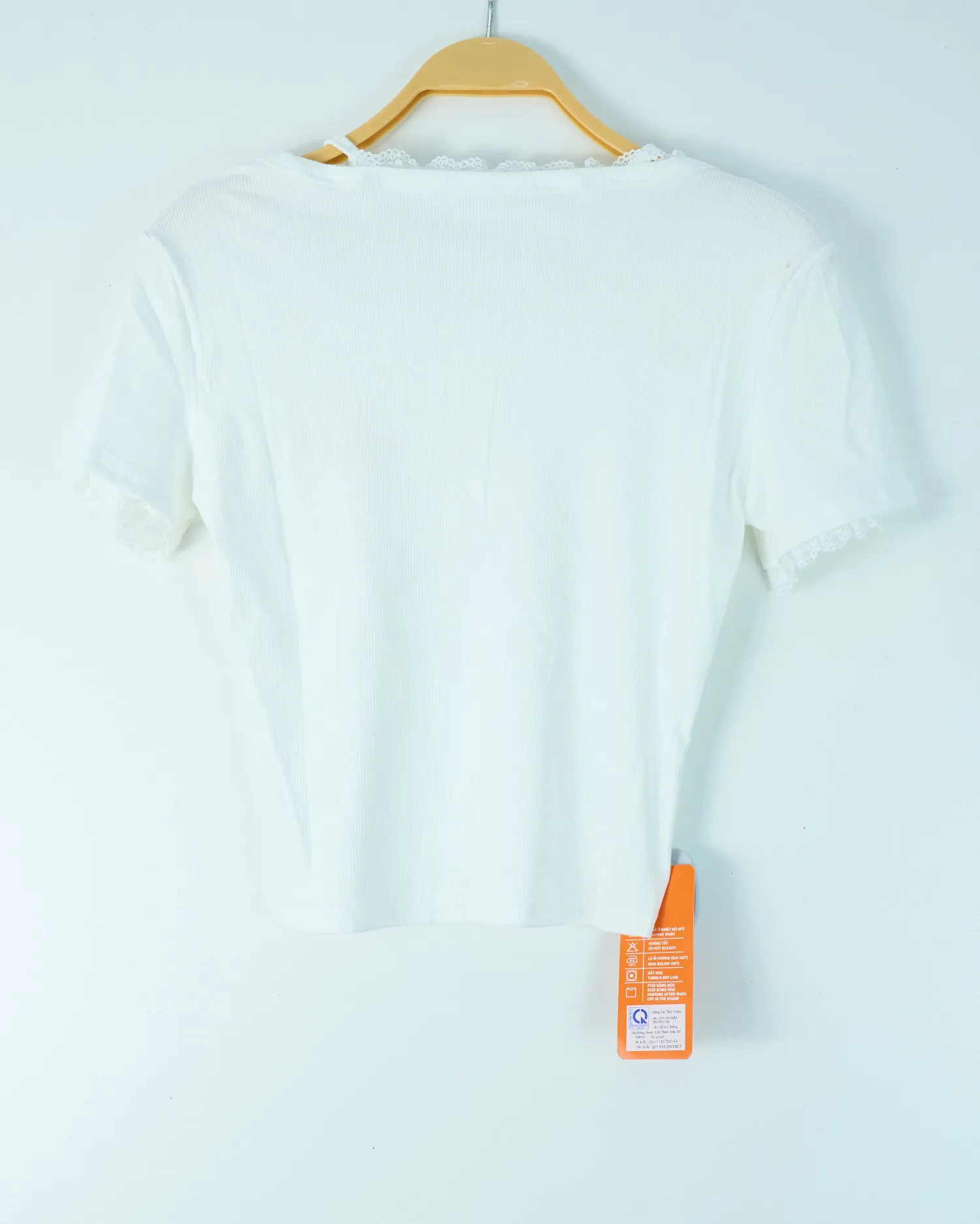 Áo phông nữ cổ tròn croptop tăm 3312 xanh H14.2026.1