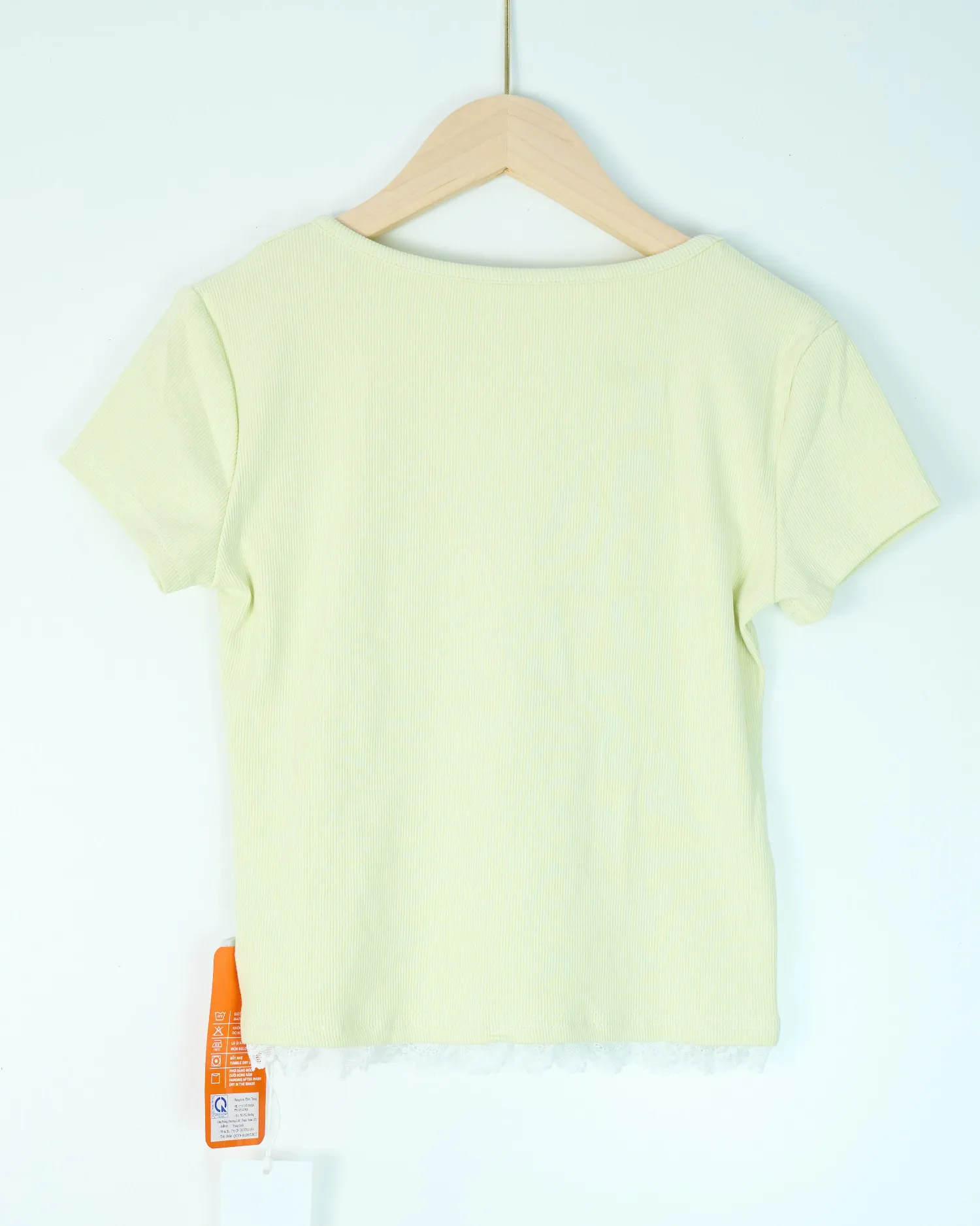 Áo phông nữ cổ tròn croptop tăm 3321 hồng H25.2026.1