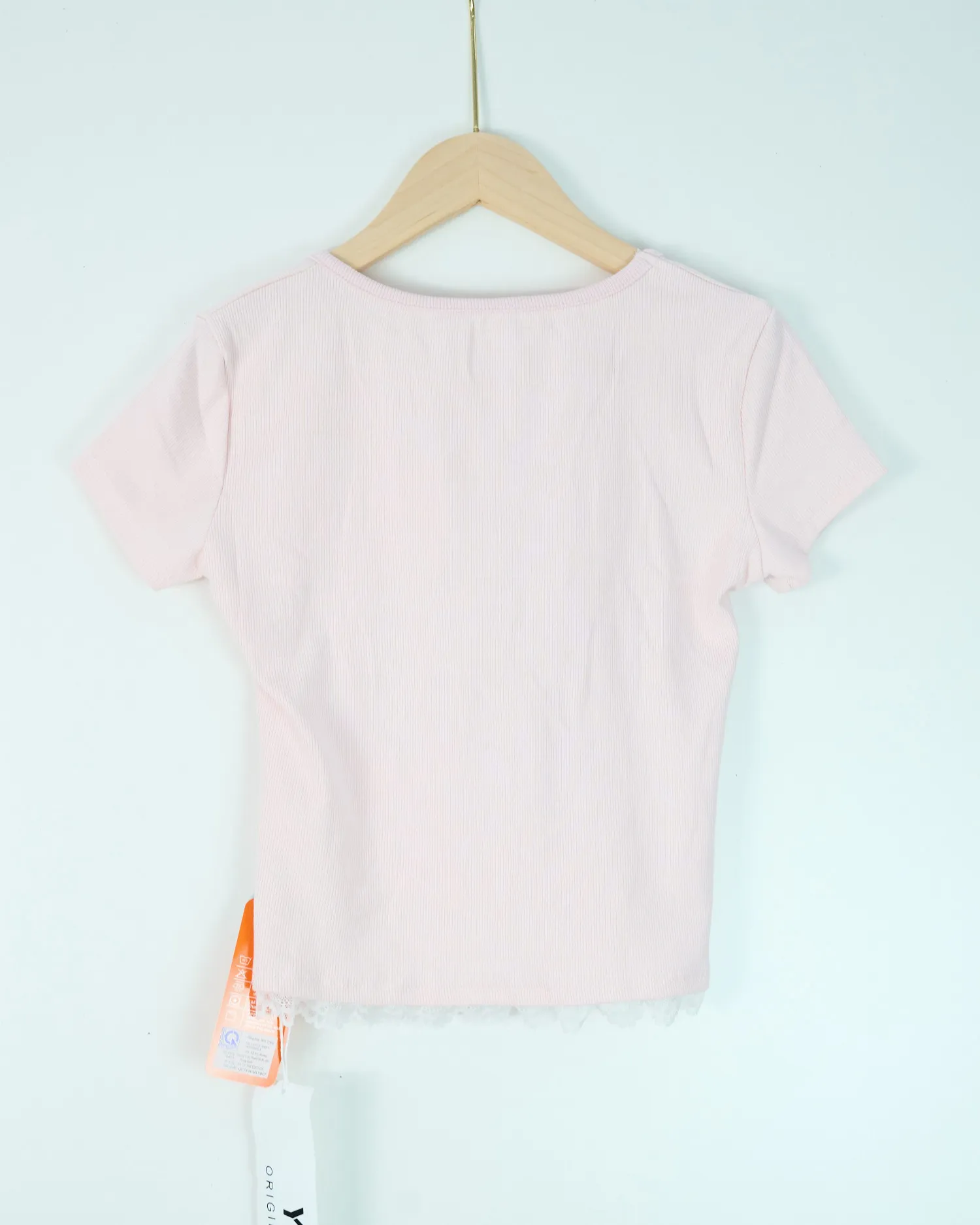 Áo phông nữ cổ tròn croptop tăm 3321 hồng H25.2026.1