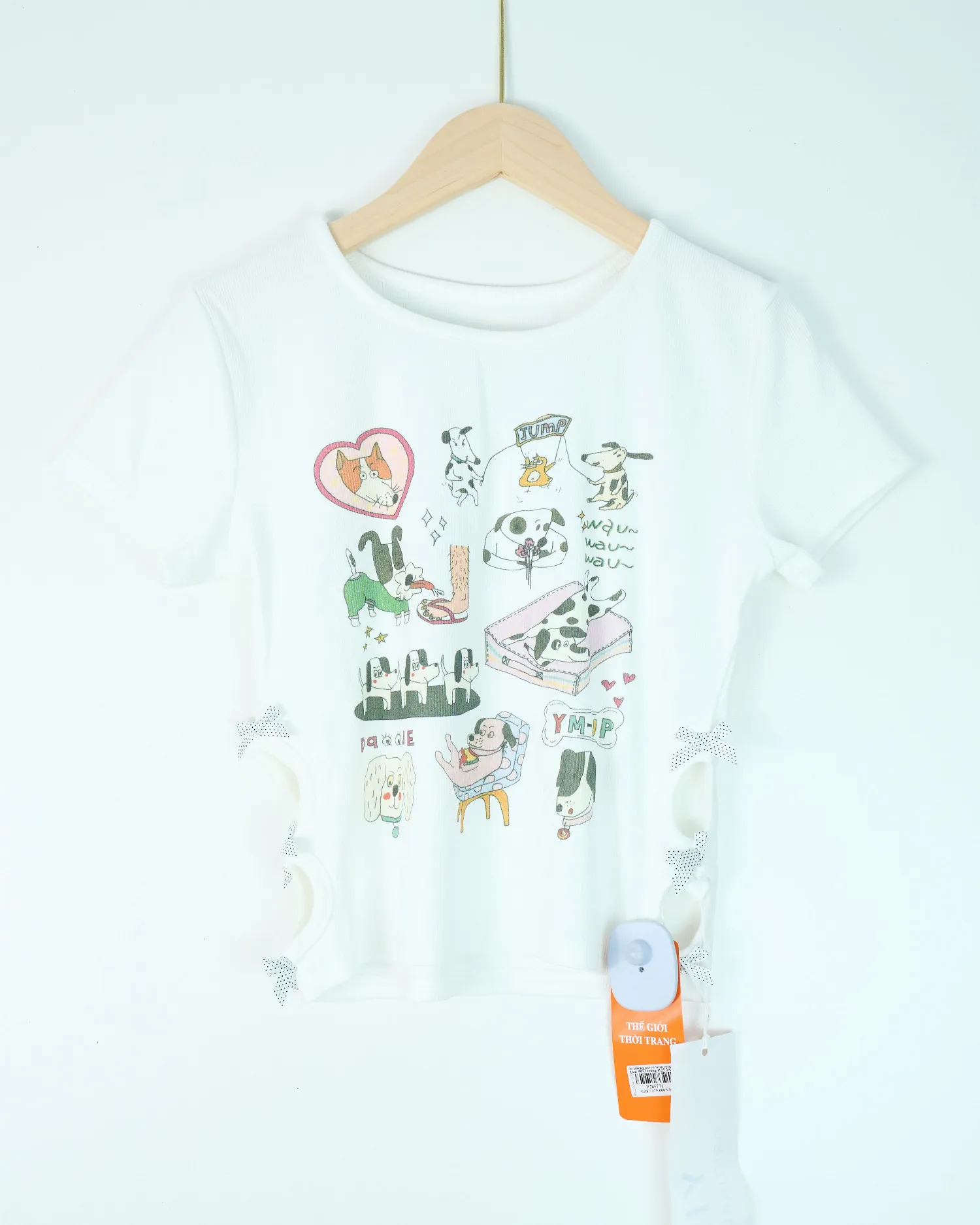 Áo phông nữ cổ tròn croptop tăm 8813 hồng H25.2026.1