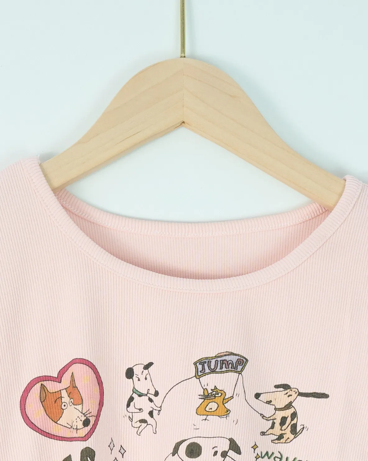Áo phông nữ cổ tròn croptop tăm 8813 hồng H25.2026.1