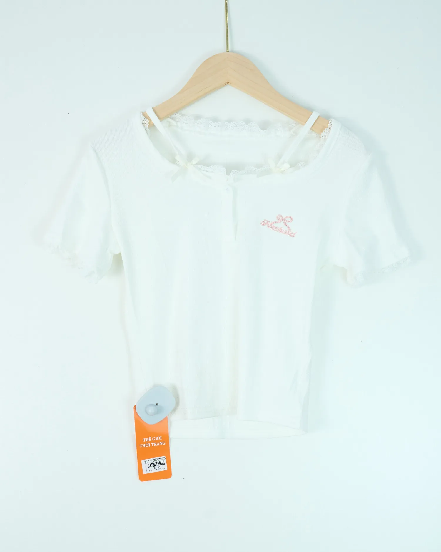 Áo phông nữ cổ tròn croptop tăm 3312 xanh H14.2026.1