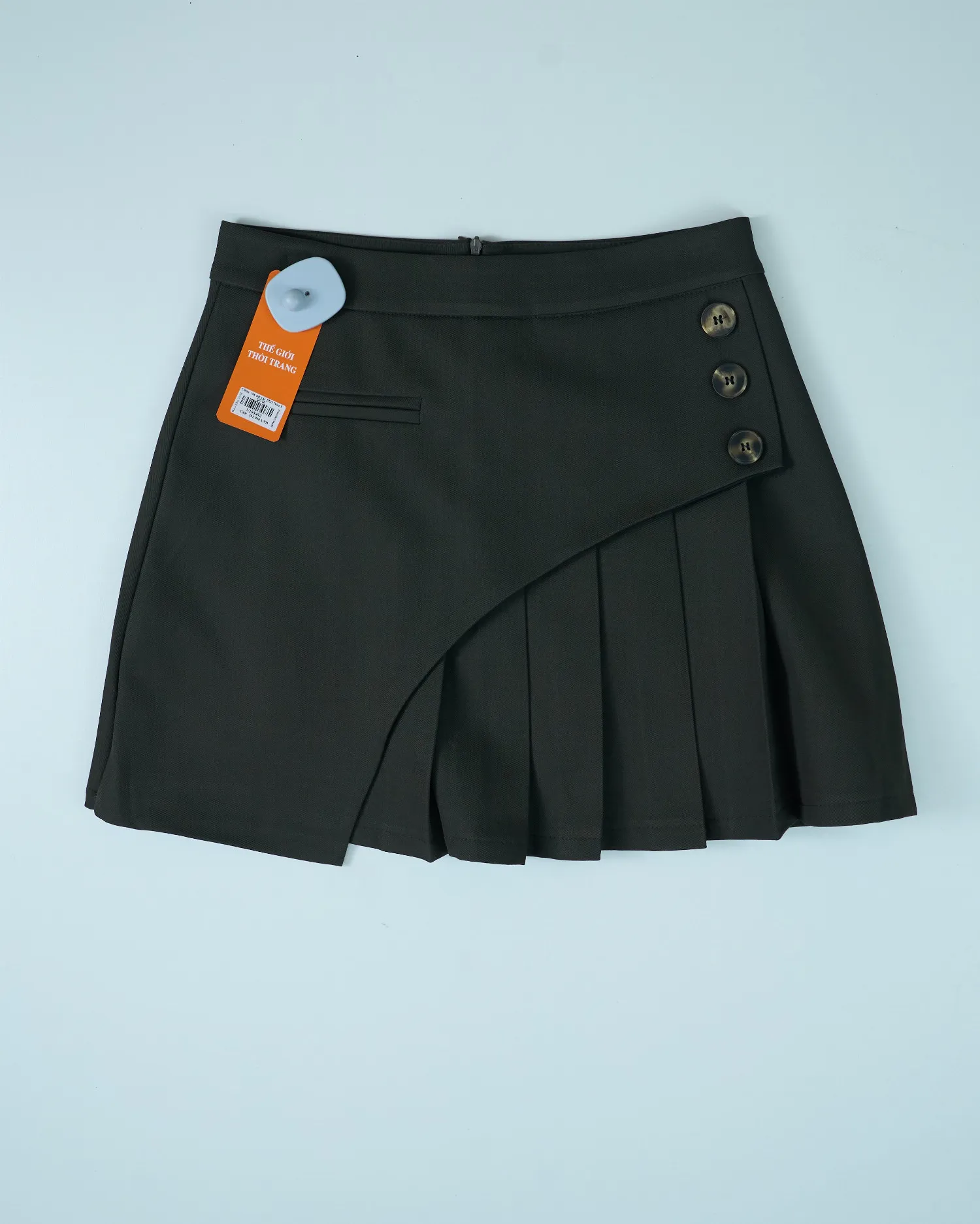 Chân váy nữ vải 2921 Nâu XL  QC16