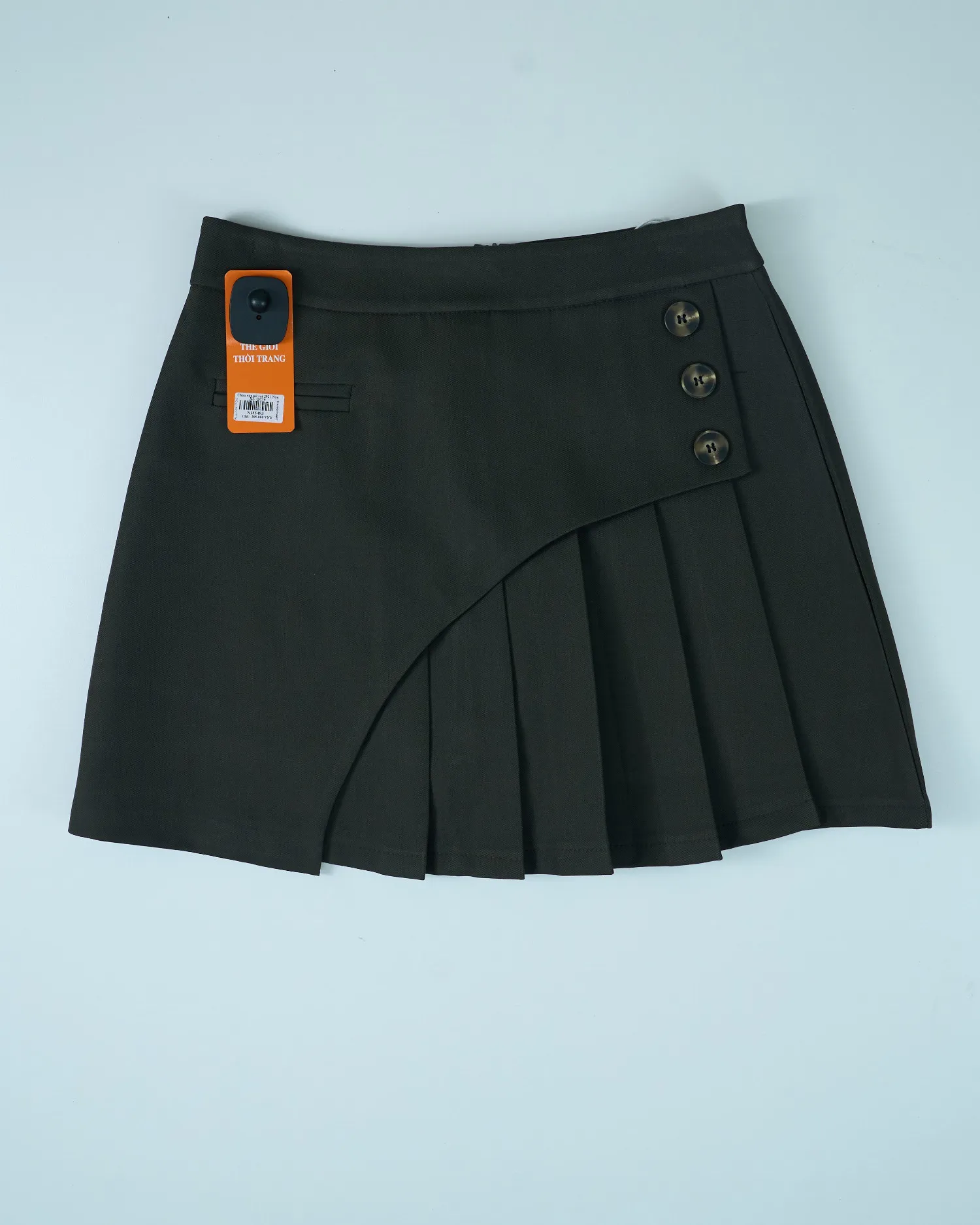 Chân váy nữ vải 2921 Nâu XL  QC16