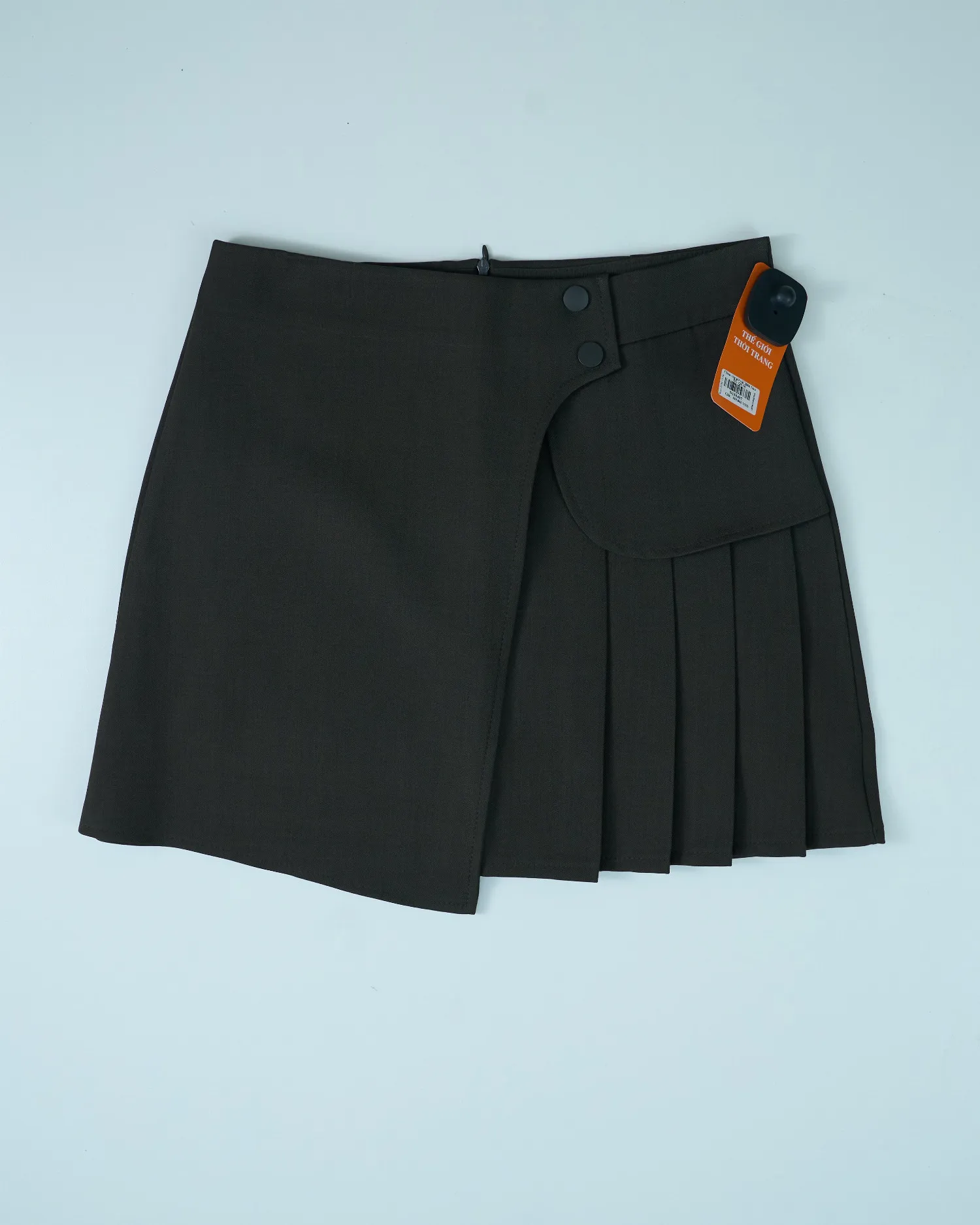 Chân váy nữ vải 2806 Đen L  QC16