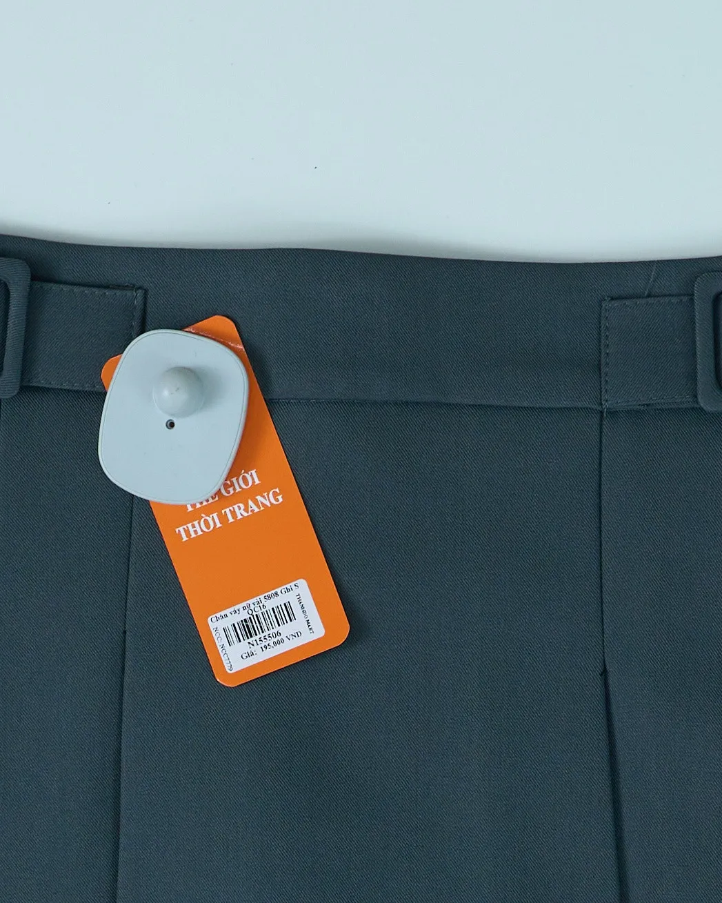 Chân váy nữ vải 5808 Ghi XL  QC16