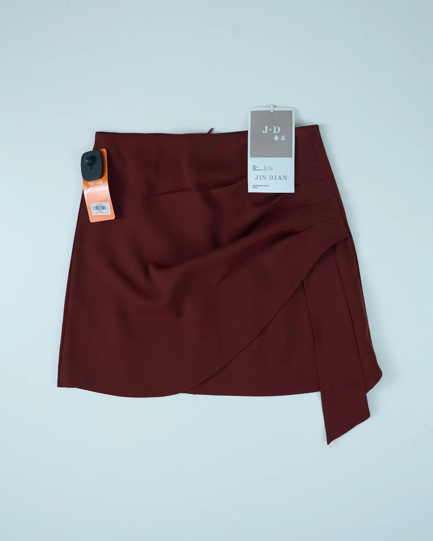 Chân váy nữ vải ly eo 2336 Đỏ XL  QC16