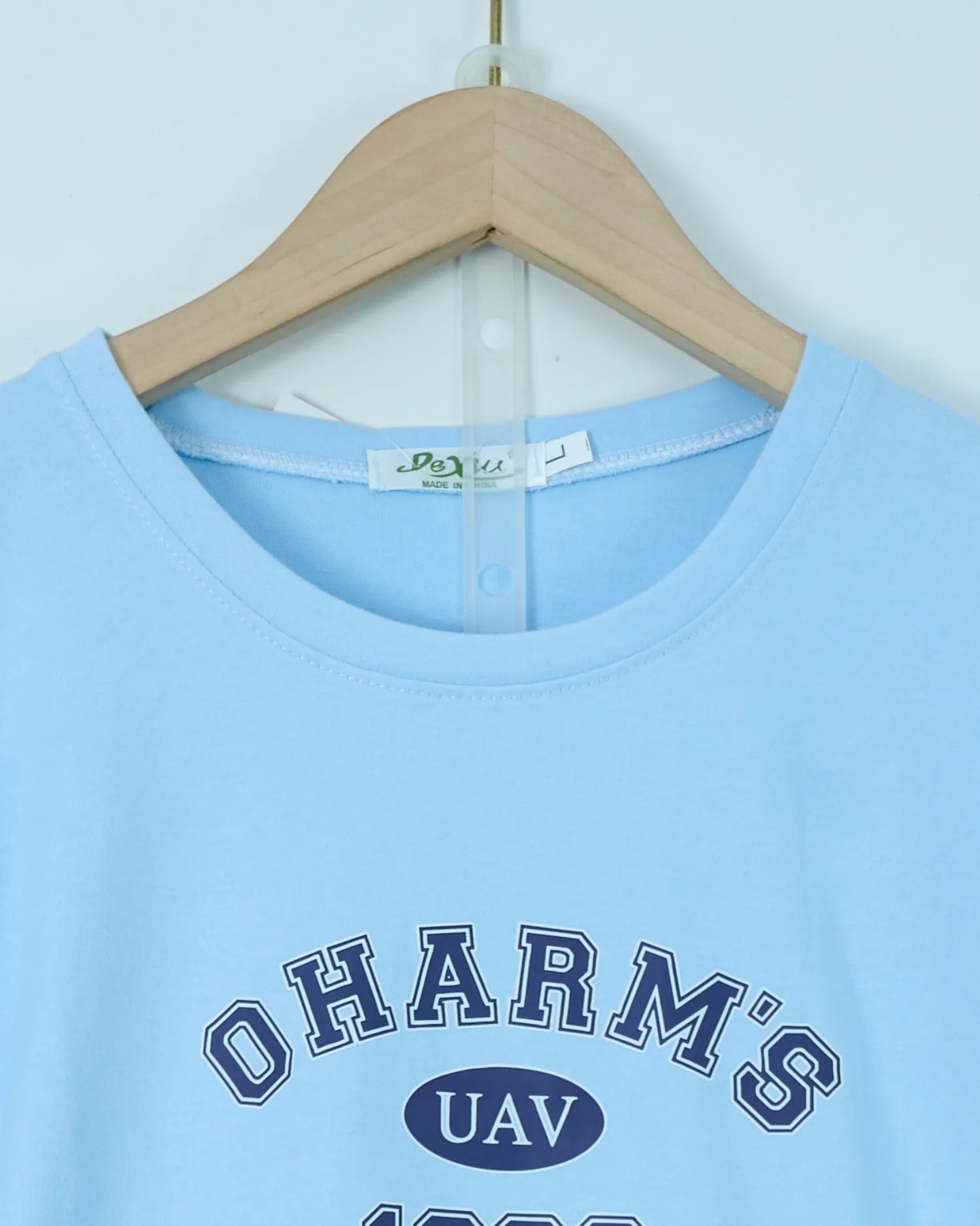 Bộ quần áo nữ cotton cộc rộng 15172 Xanh L   QC23