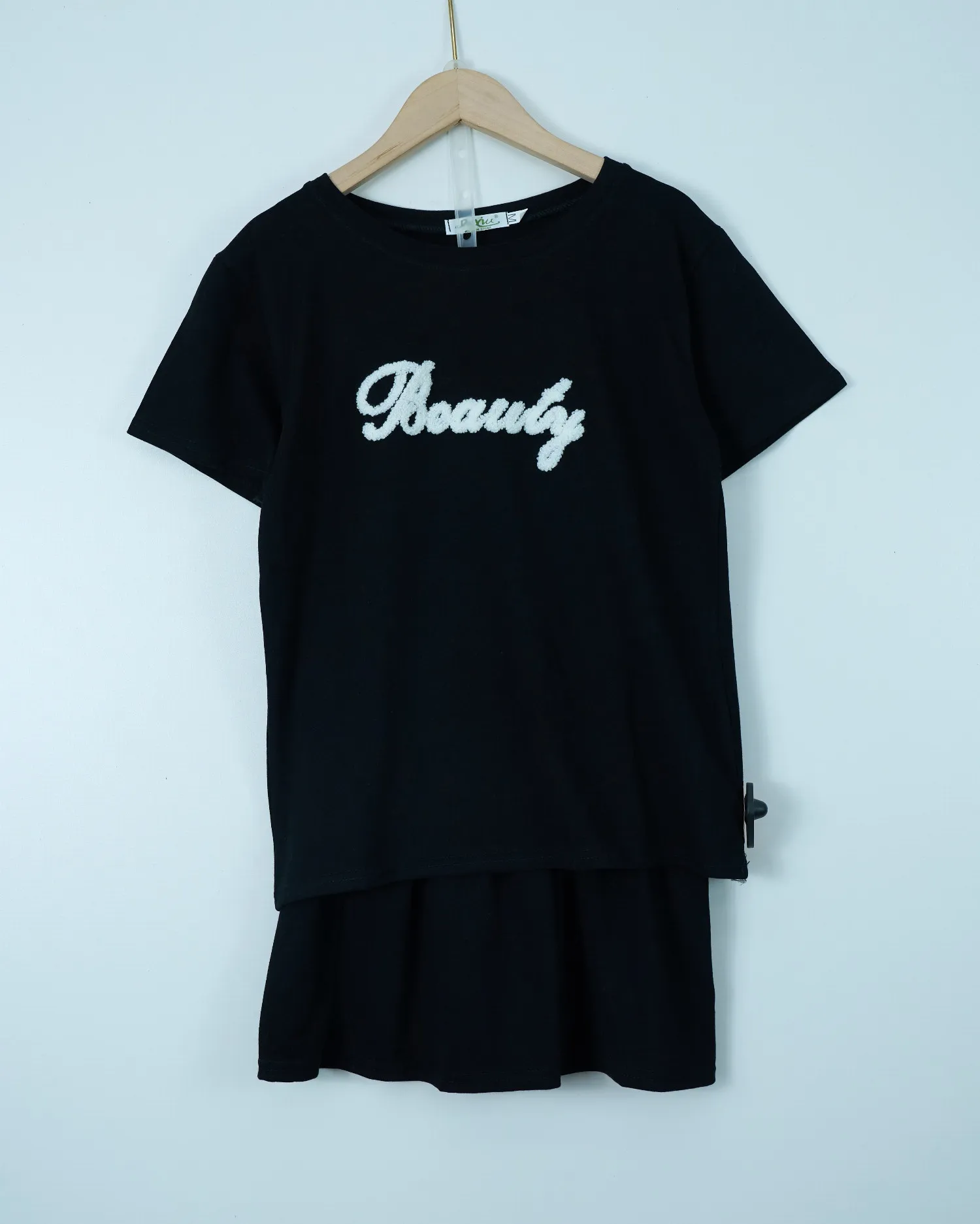 Bộ quần áo nữ cotton cộc nhỏ 17191 Xanh L   QC23