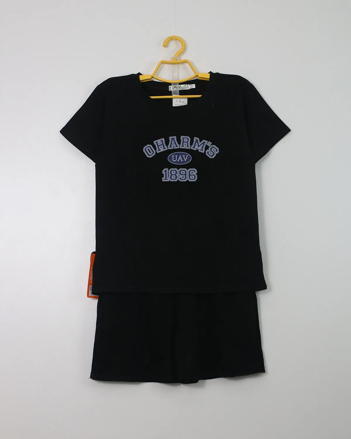 Bộ quần áo nữ cotton cộc rộng 15172 Xanh L   QC23