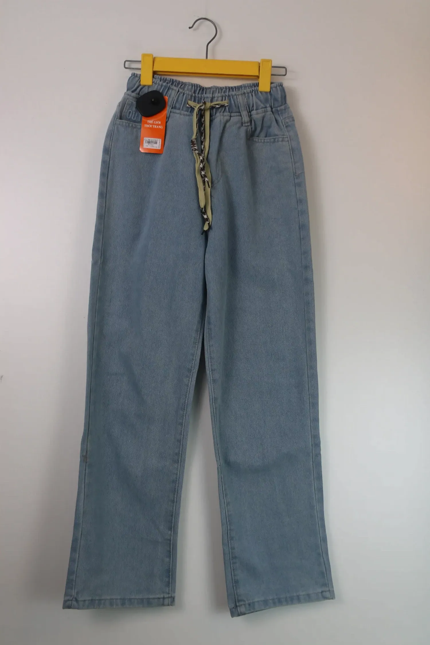 Quần Jeans nữ xuông KG chun 8501 Bạc XL  AS11