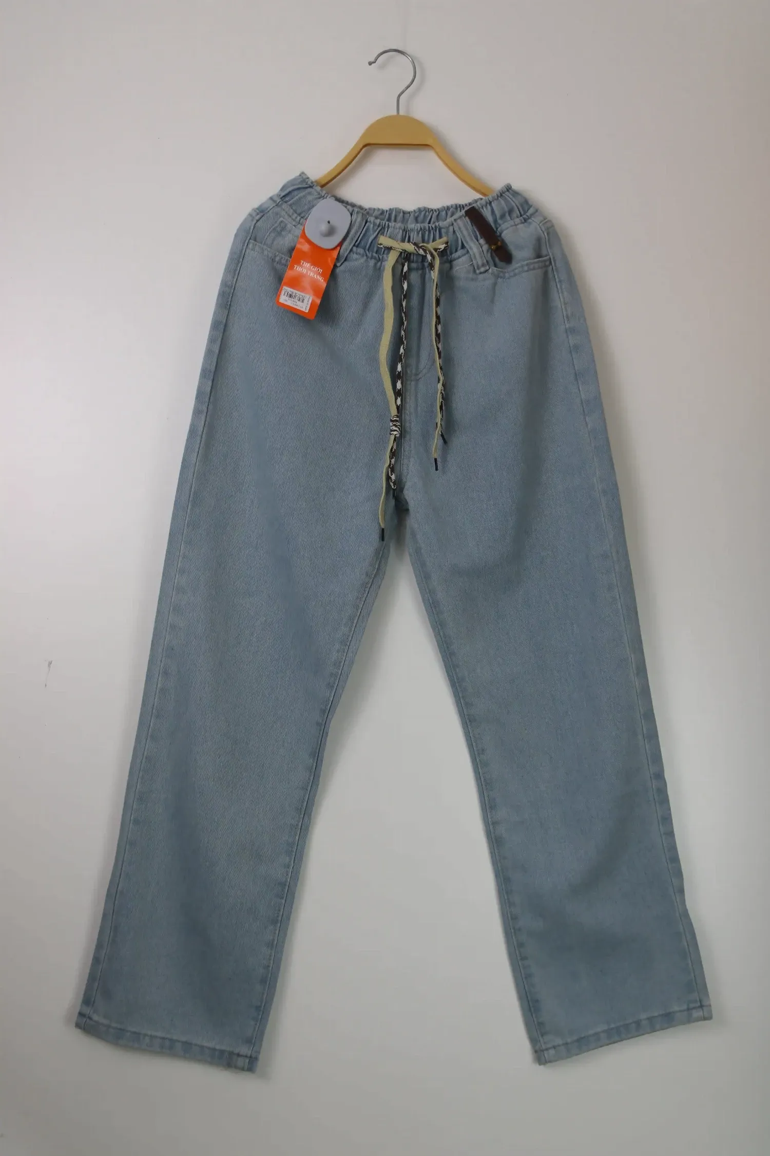 Quần Jeans nữ xuông KG chun 7387 Bạc XL  AS11