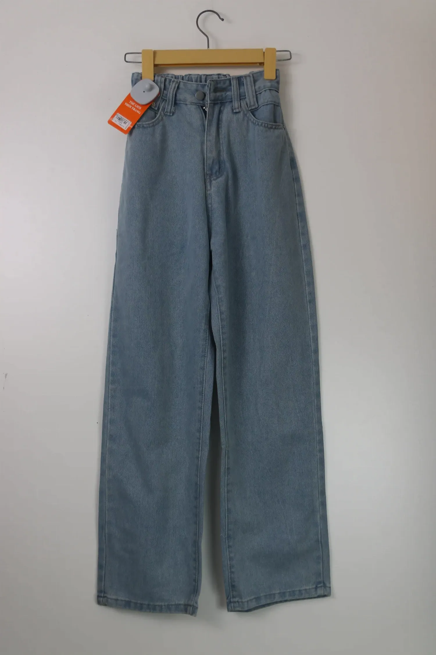 Quần Jeans nữ xuông KG chun cạp 99852 Bạc XL  AS11