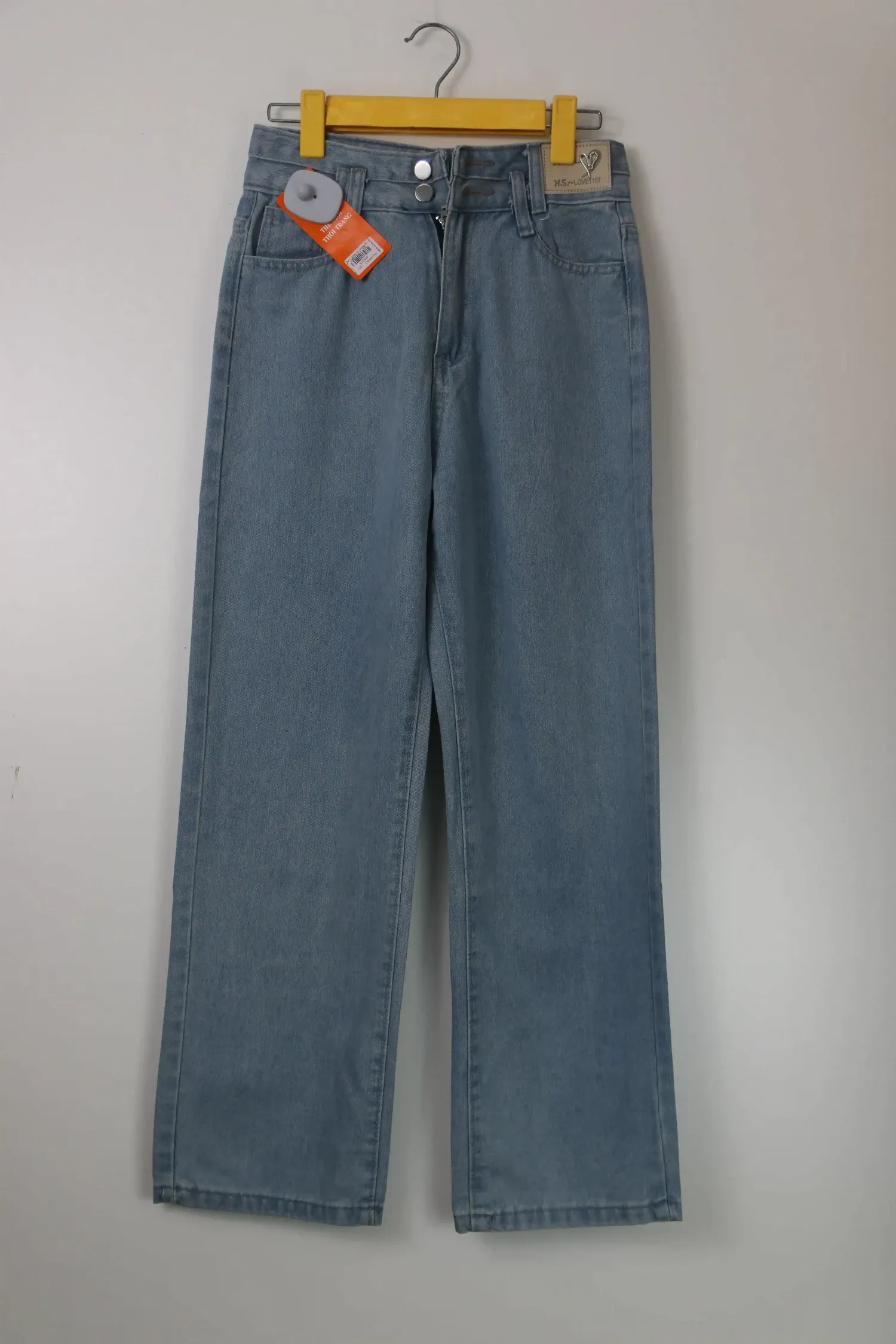 Quần Jeans nữ xuông KG 28803 Bạc XL  AS11