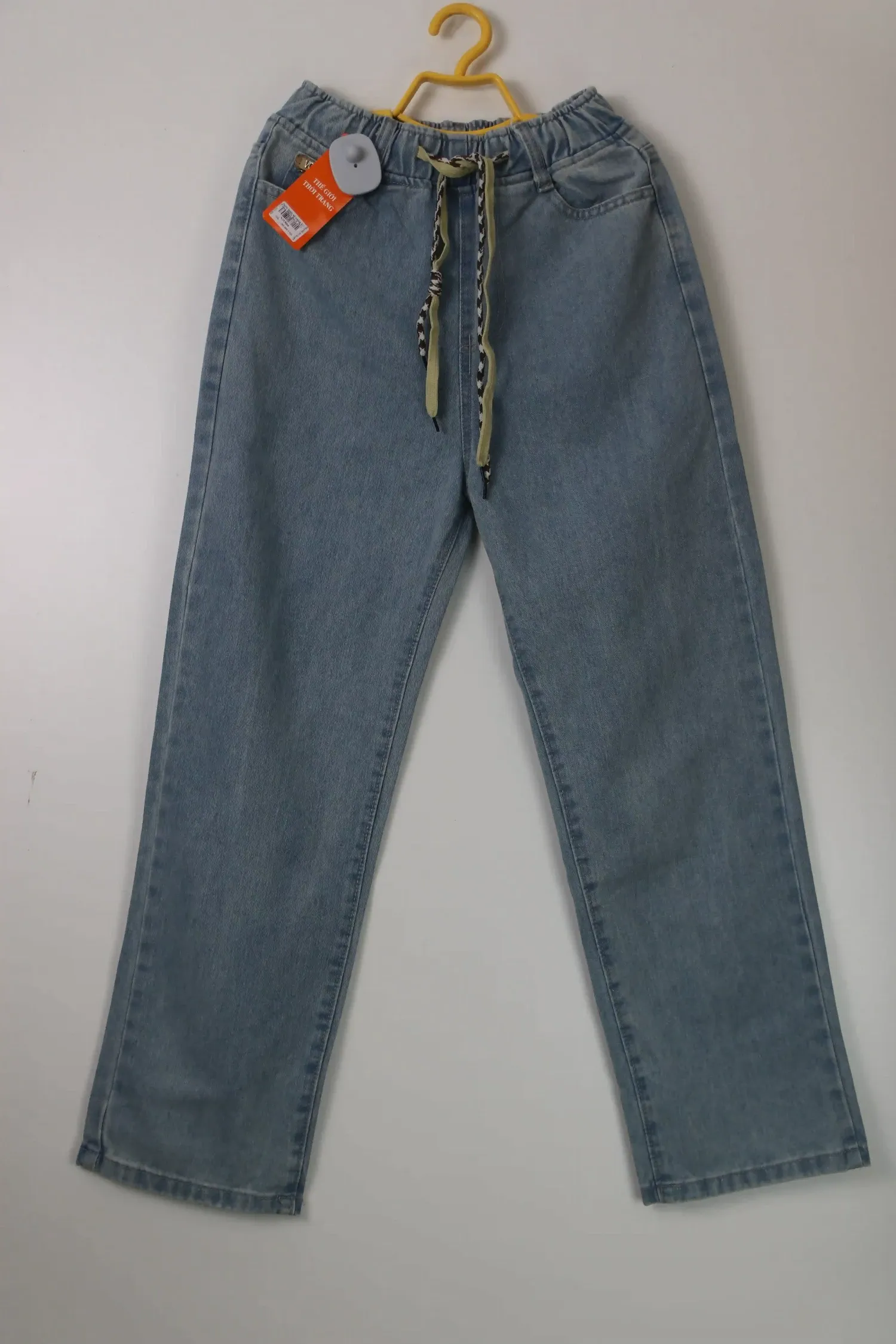 Quần Jeans nữ xuông KG chun 88031 Bạc XL  AS11