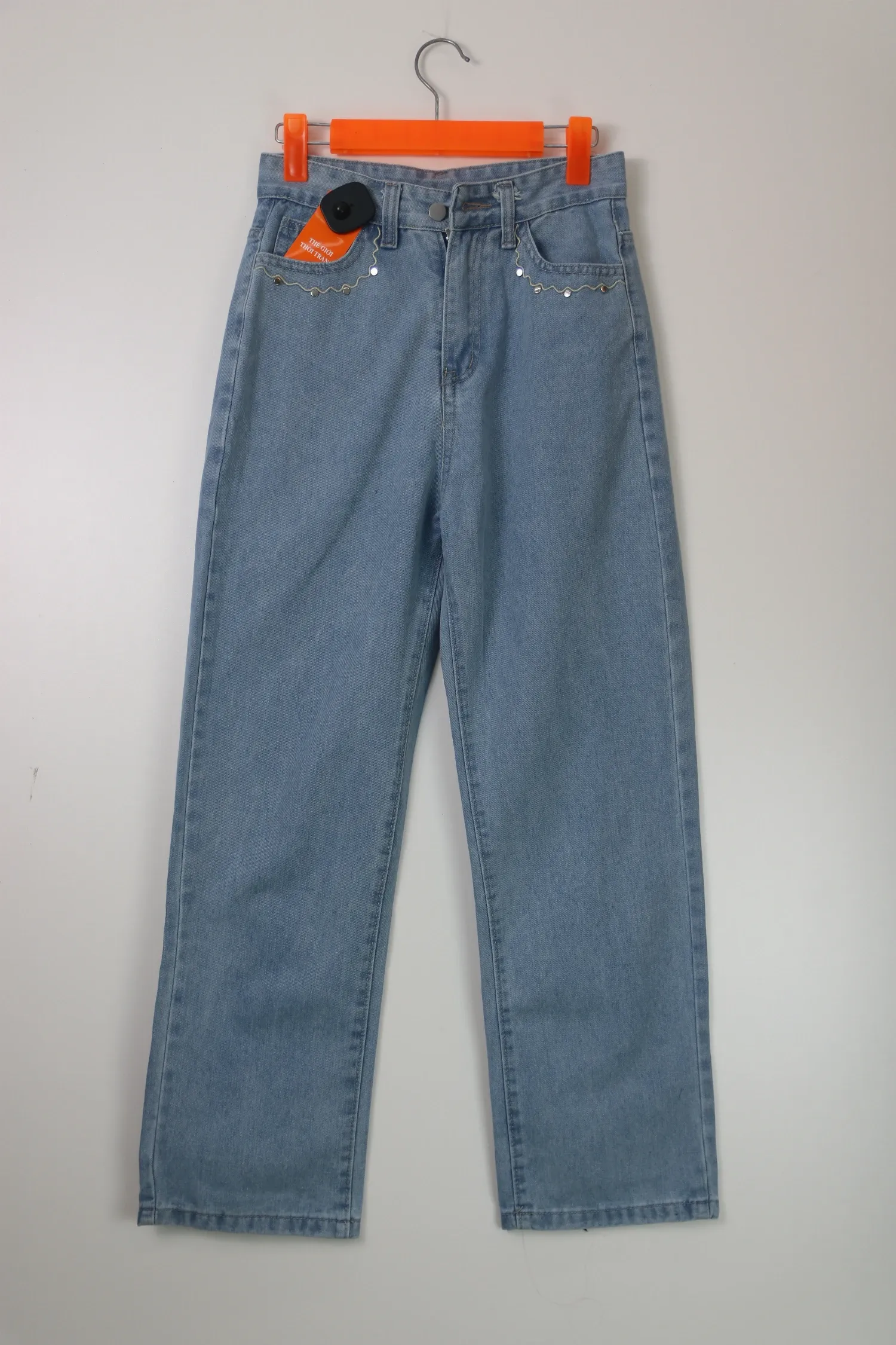 Quần Jeans nữ xuông KG 28331 Bạc XL  AS11