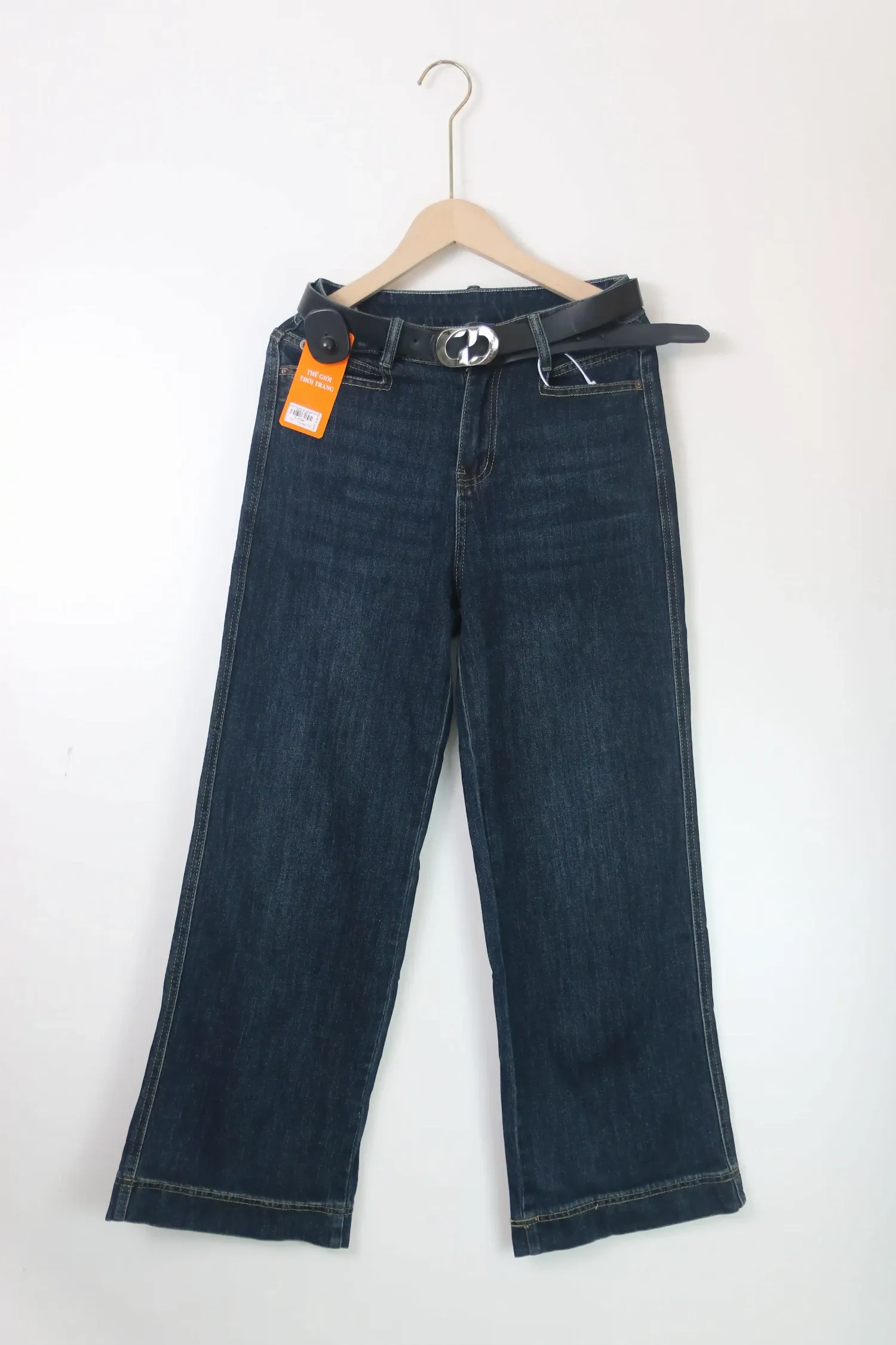Quần bò dài nữ xuông 3302 Than S  QC3
