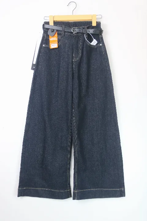 Quần bò dài nữ xuông 88010 Than S  QC3
