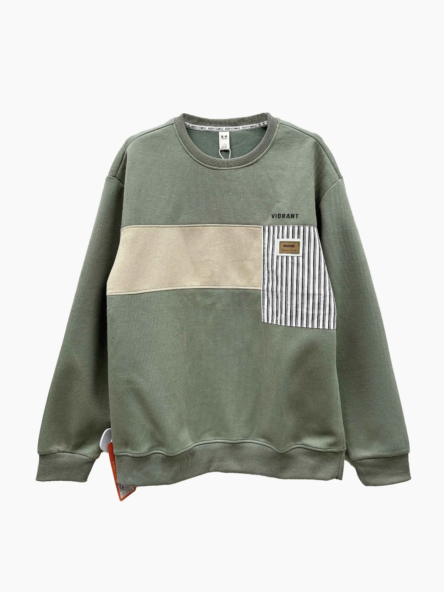 Áo nỉ nam tròn 71010 xanh size XL. QC05