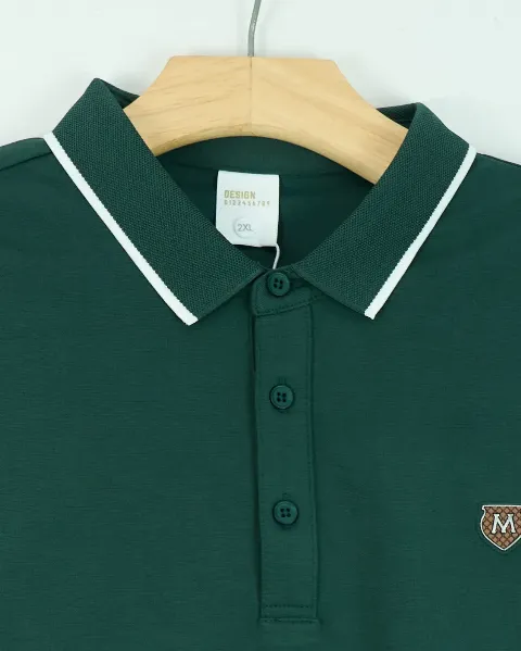 Áo phông cổ bẻ 9168 ghi size 2XL . AL11