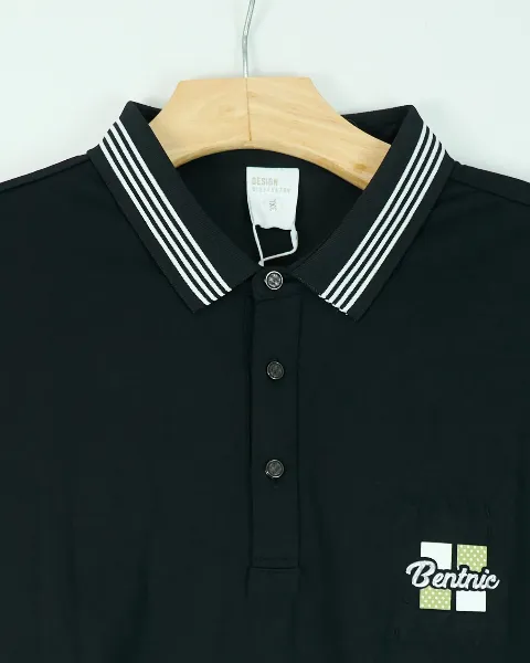 Áo phông cổ bẻ 9206 đen size 3XL . AL11