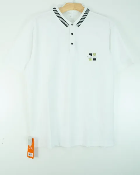 Áo phông cổ bẻ 9206 trắng size 3XL . AL11