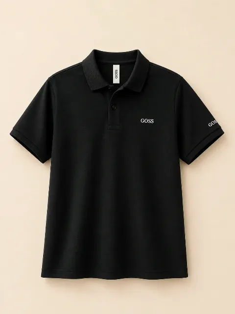 Áo phông cổ bẻ nam 26202 đen 2XL.  AL05