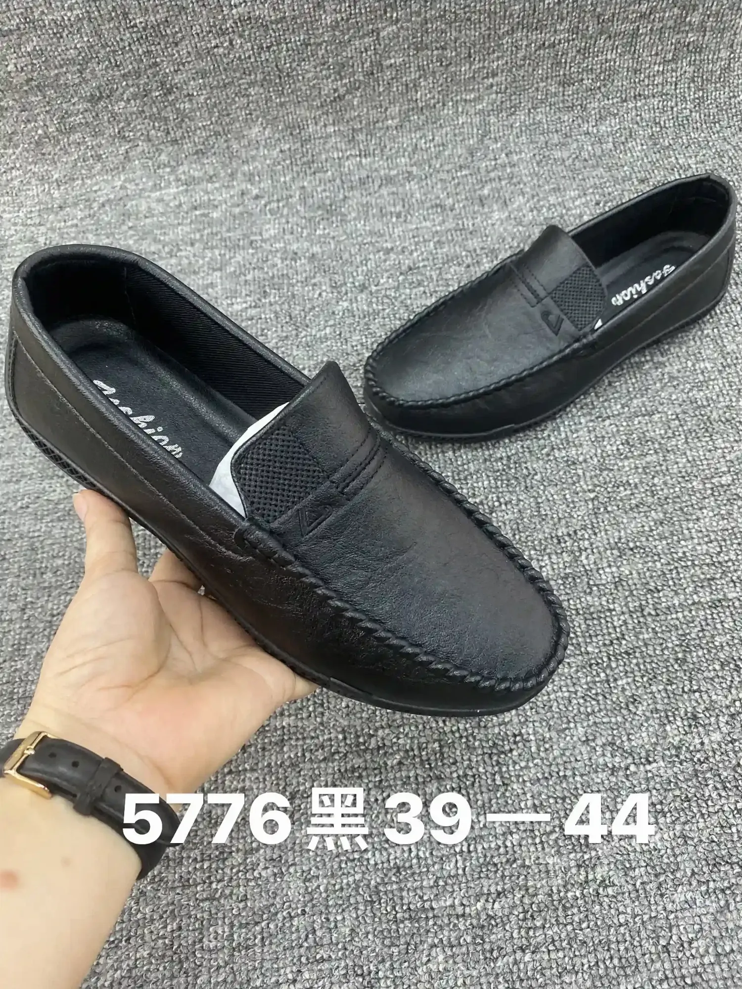 Giầy da nam 5776 mk đen H19 T8 size43