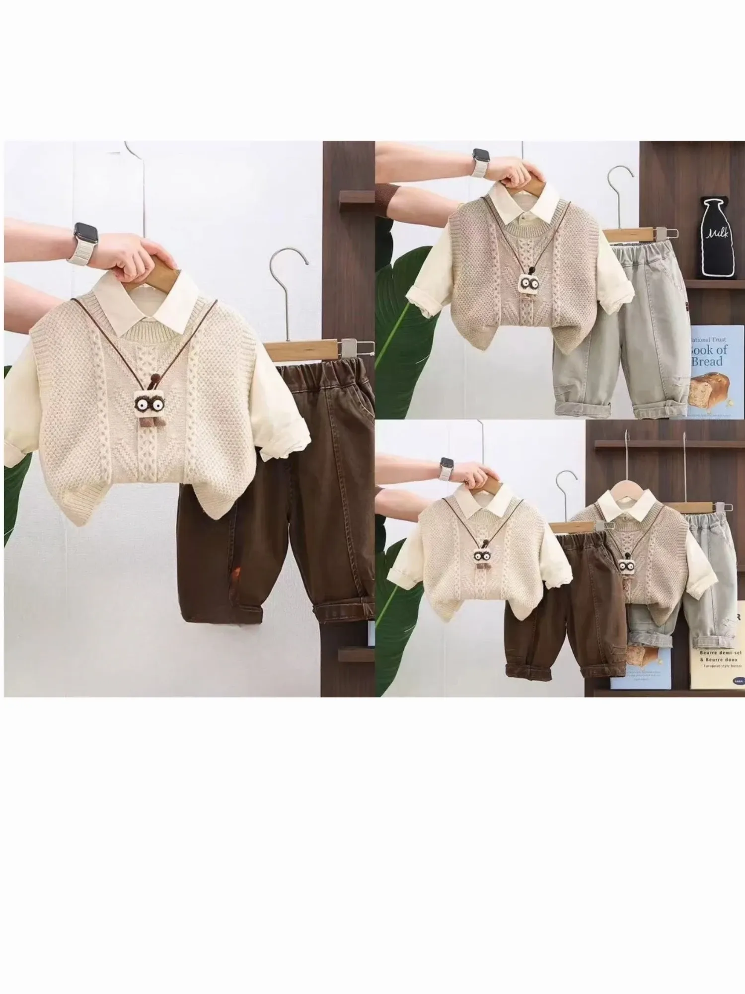 Áo gile len trẻ em 7701 size 130.D05