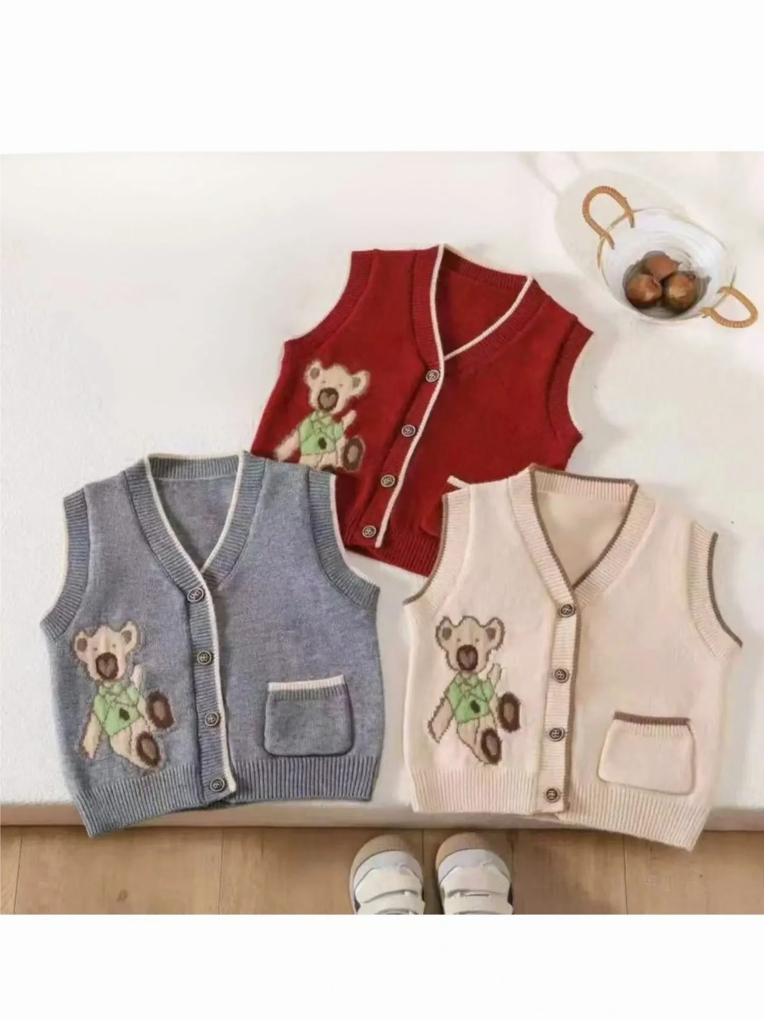 Áo gile len trẻ em 2308 size 130.D05
