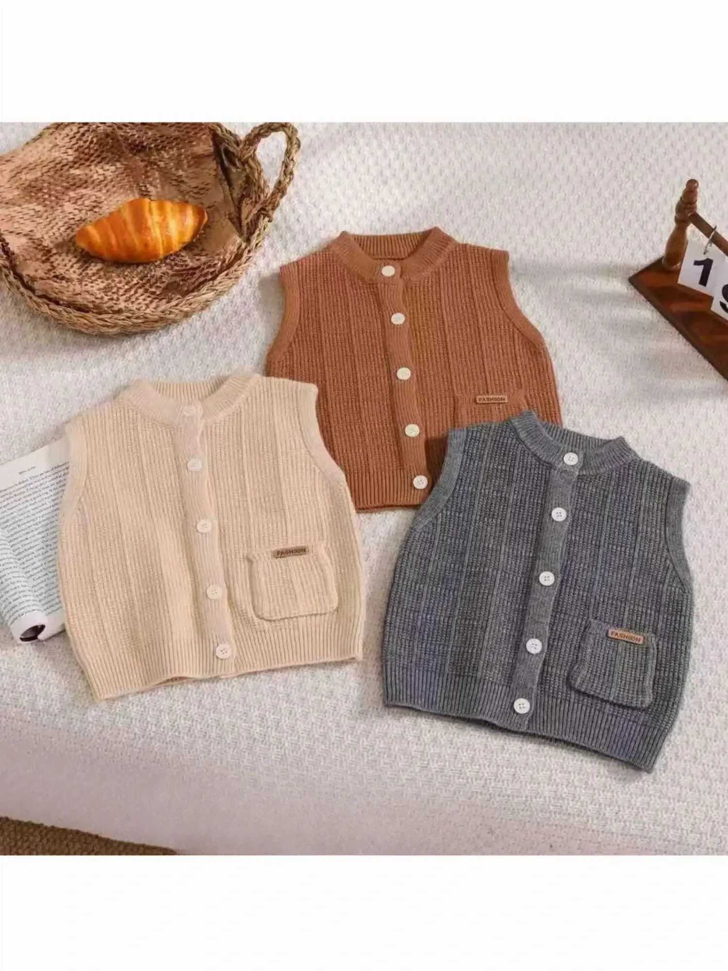 Áo gile len trẻ em 2308 size 130.D05