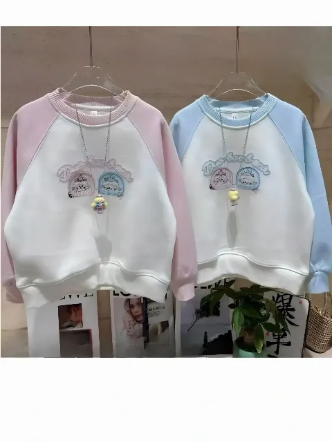 Áo dài tay trẻ em gái 26395 xanh size 150 D06.1