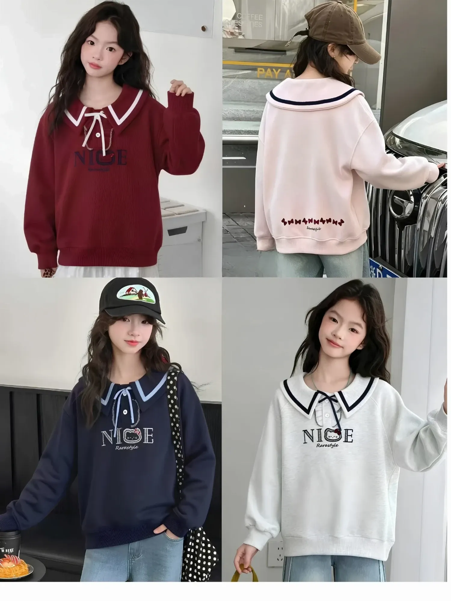 Áo dài tay trẻ em gái 56705 đỏ size 150 D06.1