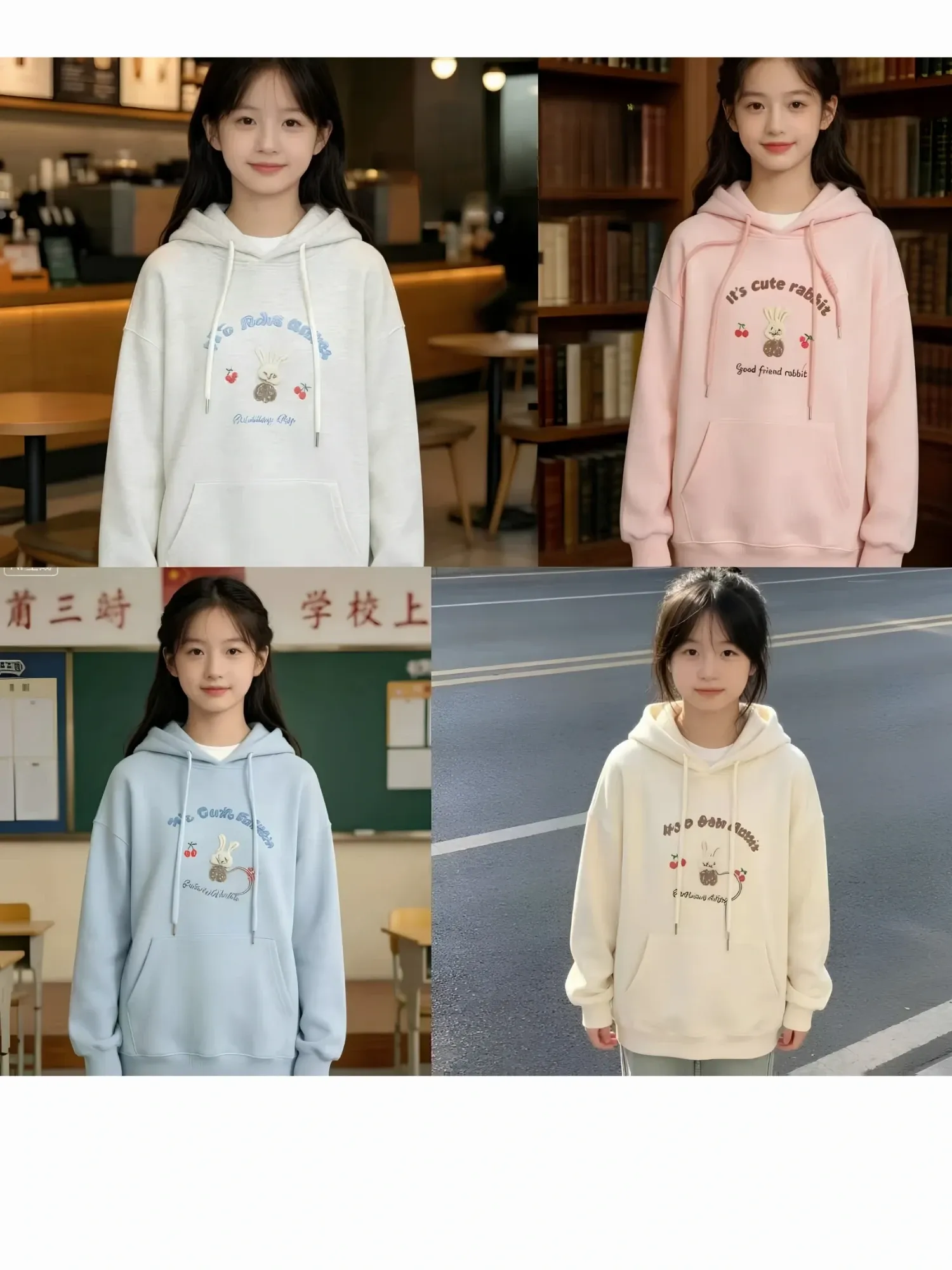 Áo dài tay trẻ em gái 5306 xanh size 120 D06.1