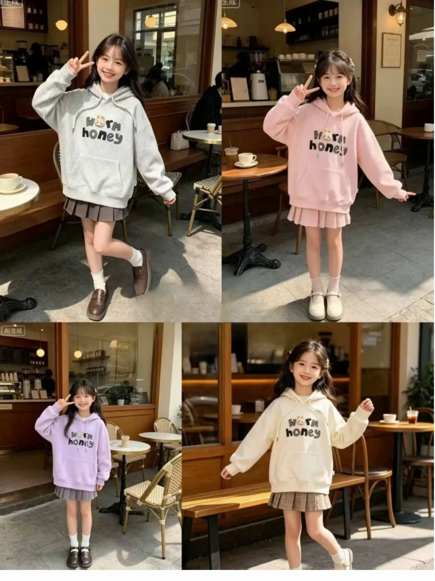 Áo dài tay trẻ em gái 5309 tím size 120 D06.1