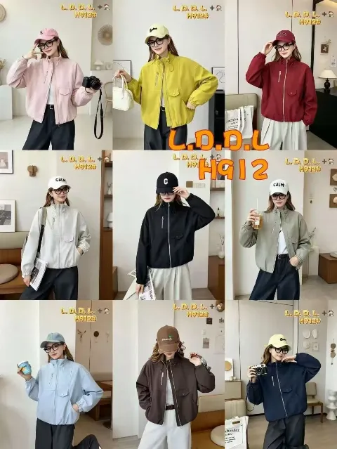 Áo khoác gió dài tay nữ 912 hồng 15.2026D1