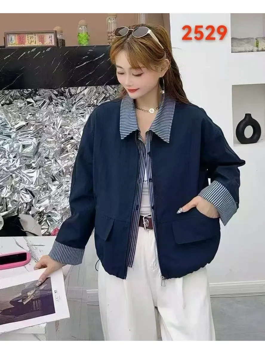 Áo khoác gió dài tay nữ mũ 2529 hồng 15.2026D1