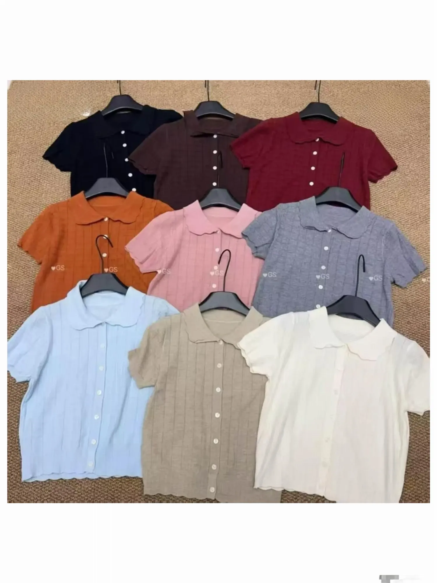 Áo len mongtoghi nữ cổ bẻ 26055 đỏ 29.2026D1