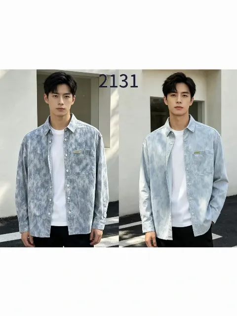 Áo sơ mi dài tay nam 2131 xanh size L. LOI08