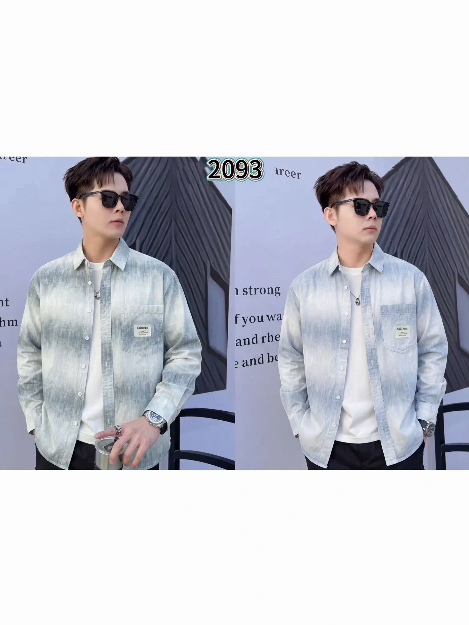 Áo sơ mi dài 2093 ghi size L. LOI08