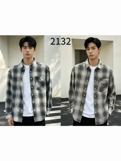 Áo sơ mi dài 2132  ghi size 2XL. LOI08