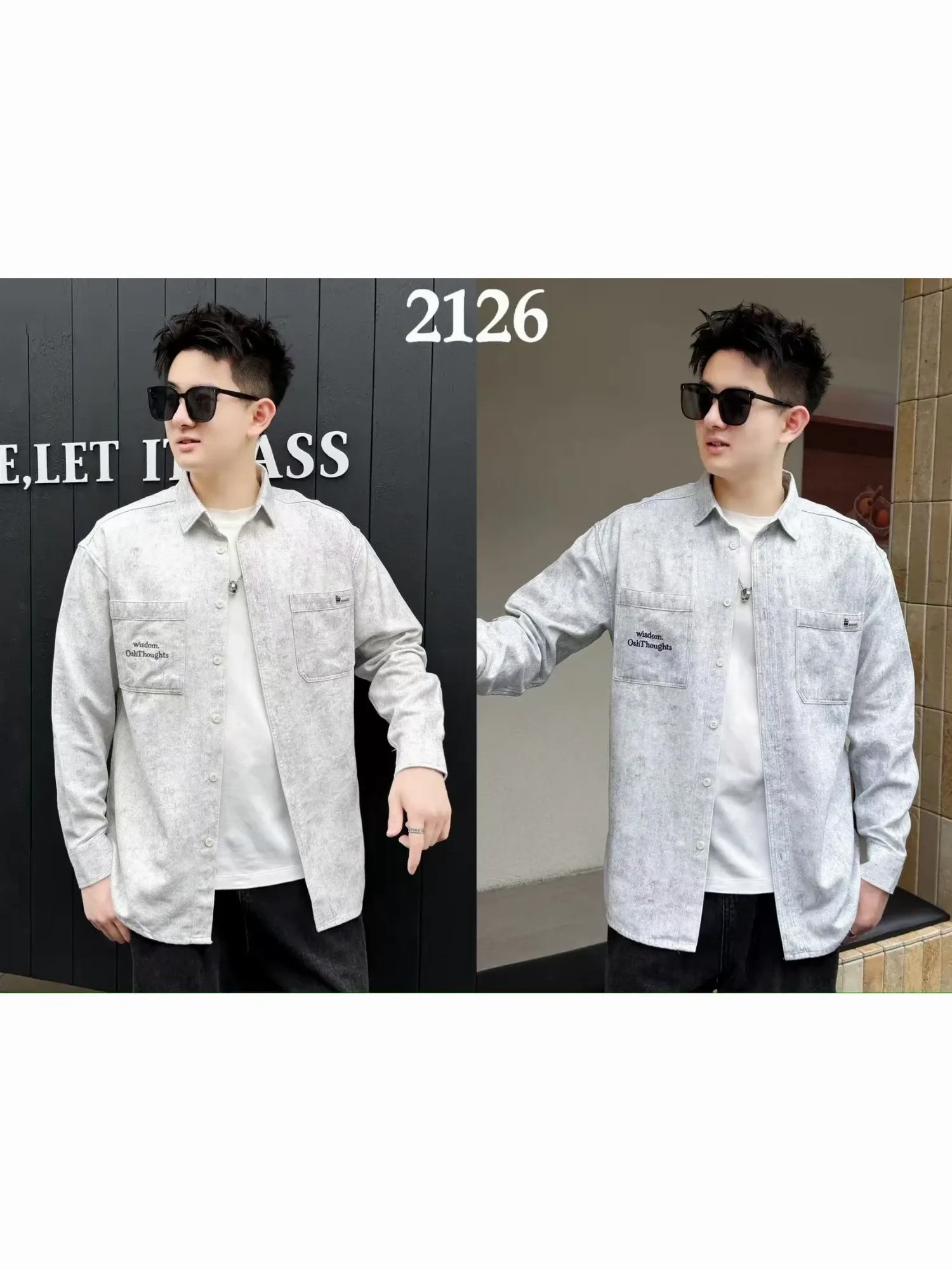Áo sơ mi dài 2126  xanh size 2XL. LOI08