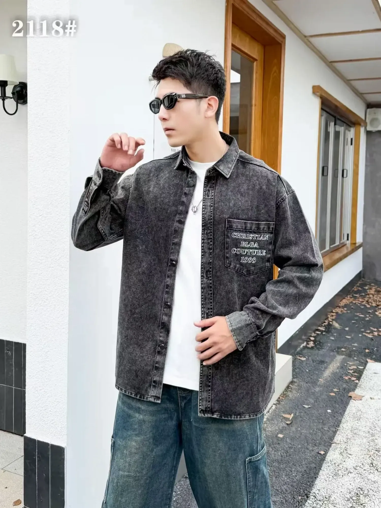 Áo sơ mi dài 2118 khói  size L. LOI08