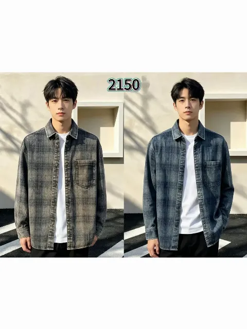 Áo sơ mi dài 2150 xanh size L. LOI08