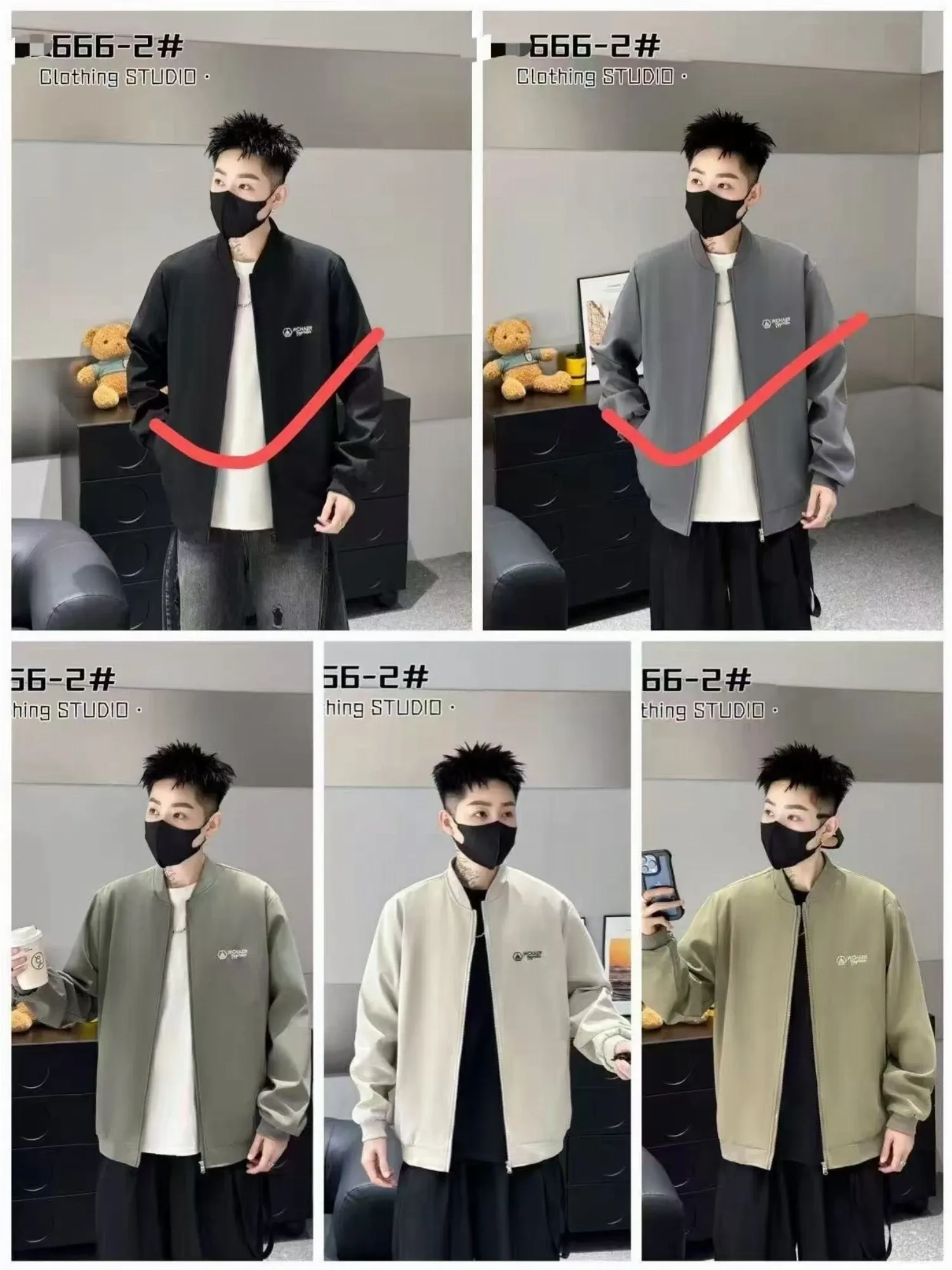 Áo khoác gió nam 6662 đen size 2XL. LOI08