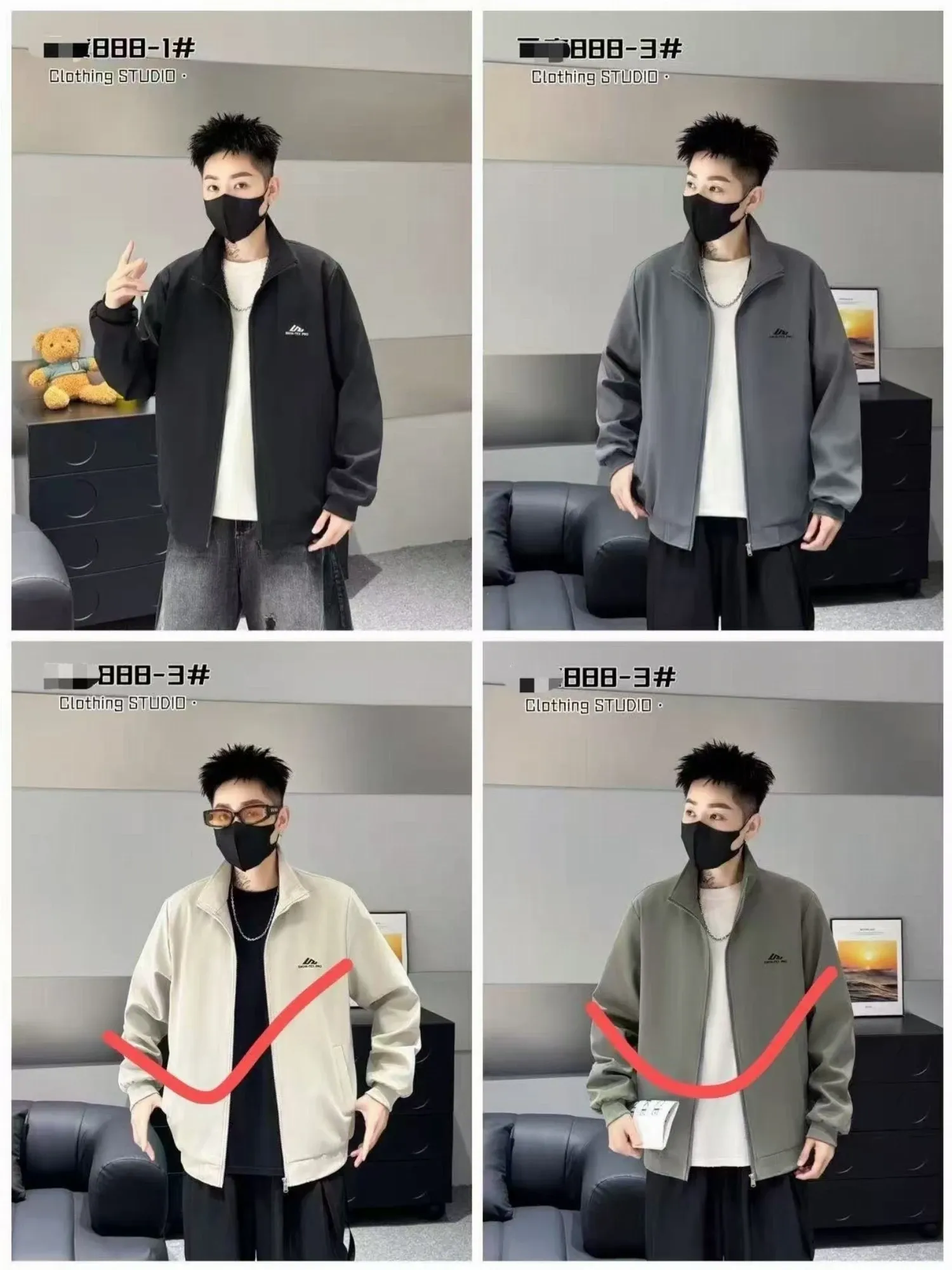 Áo khoác gió nam 8883 rêu size 2XL. LOI08