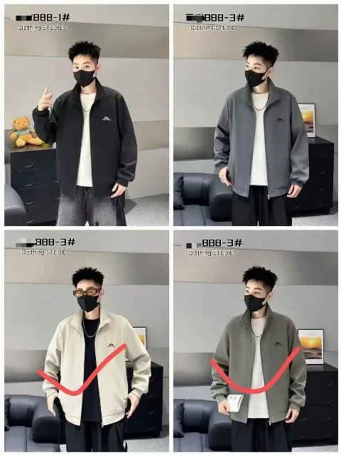 Áo khoác gió nam 8883 rêu size 2XL. LOI08