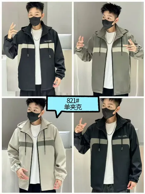 Áo khoác gió nam 821 đen size 2XL. LOI08