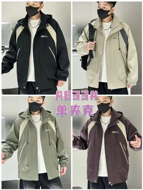 Áo khoác gió nam 833 tím size L. LOI08