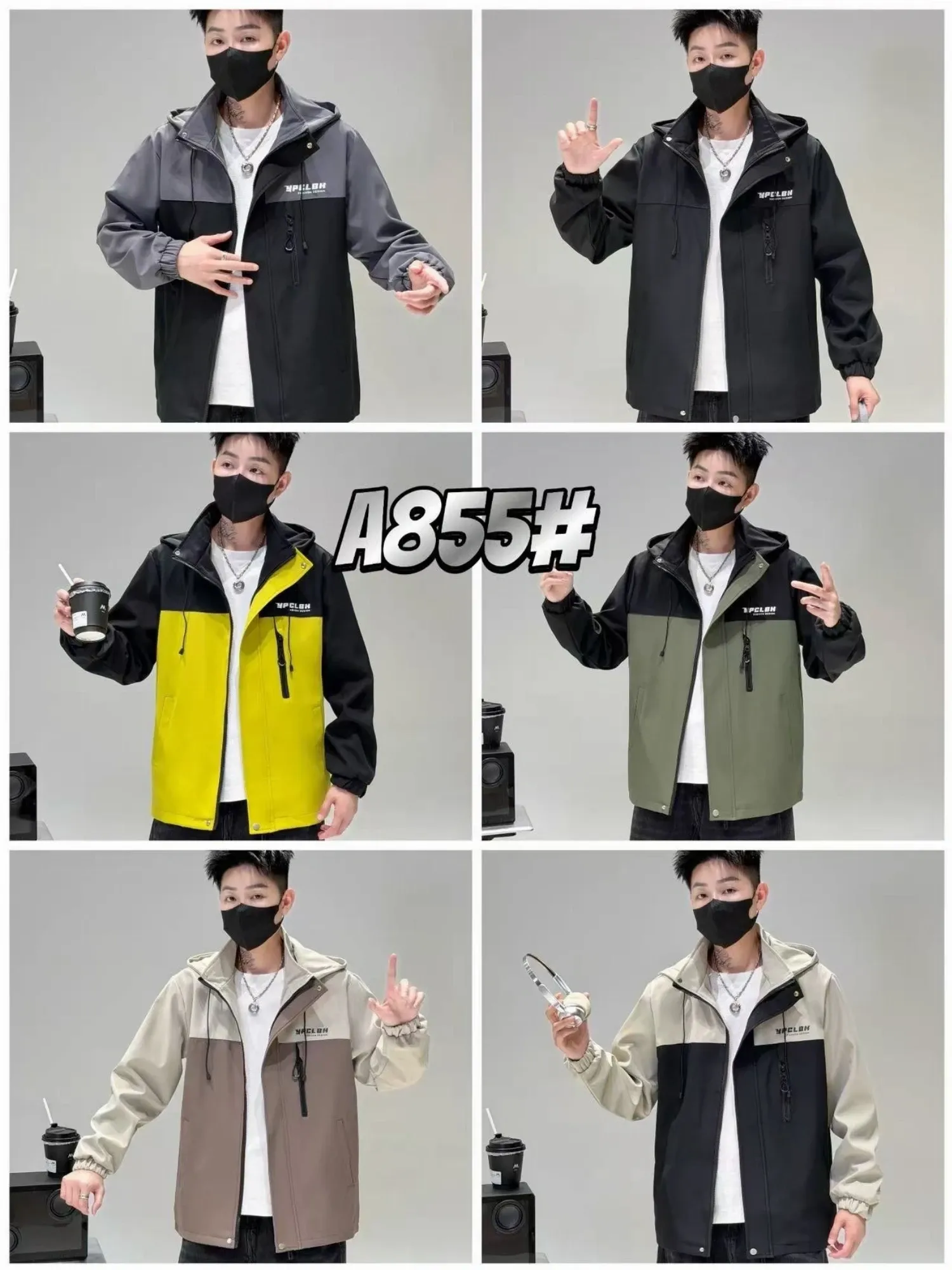 Áo khoác gió nam 855 cốm size 2XL. LOI08